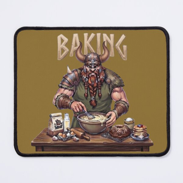 Item preview, Viking Baker Cooking Funny Warrior Chef Art designed and sold by Northern Glow Art.