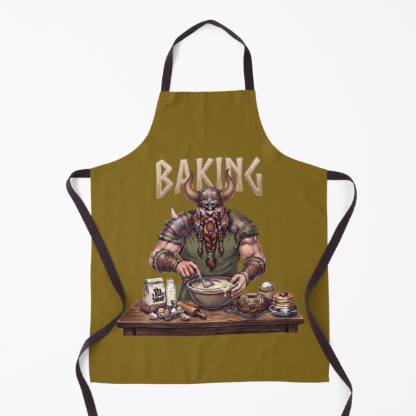 Item preview, Viking Baker Cooking Funny Warrior Chef Art designed and sold by Northern Glow Art.