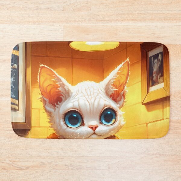 Item preview, Sphynx Cat Newspaper Bathroom Cozy Golden Kawaii Reading Moment designed and sold by mildaclairmo.