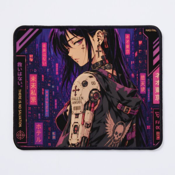 Item preview, Cyberpunk Fallen Angel - Retro Anime Warrior designed and sold by Apocalyptic Art Studio.