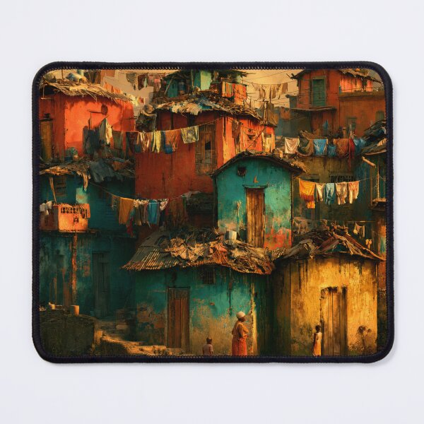 Item preview, Haitian Hillside Village – Colorful Caribbean Art designed and sold by GSizzle1.