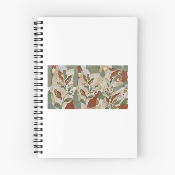 Item preview, Abstract Botanical Torn Paper Collage with Gold Foil designed and sold by Ak-art-shop.