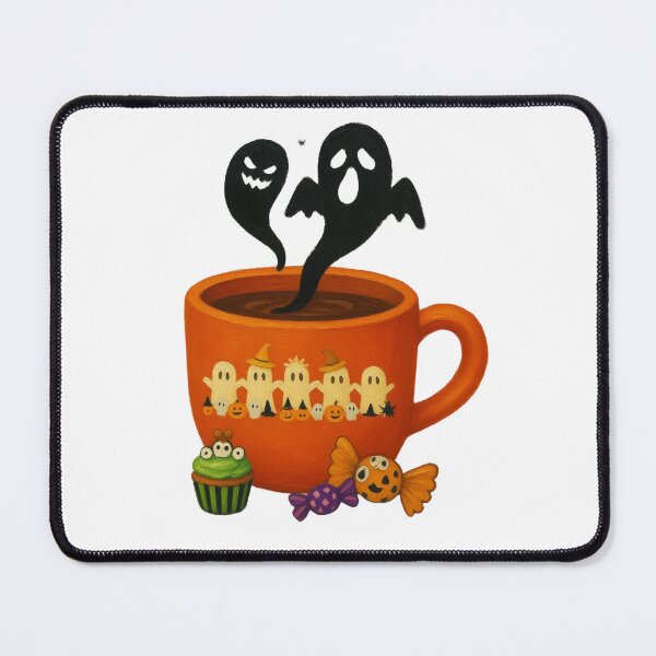Item preview, Festive Halloween Hot Beverage Art With Cupcake And Candy designed and sold by VibranPalette.