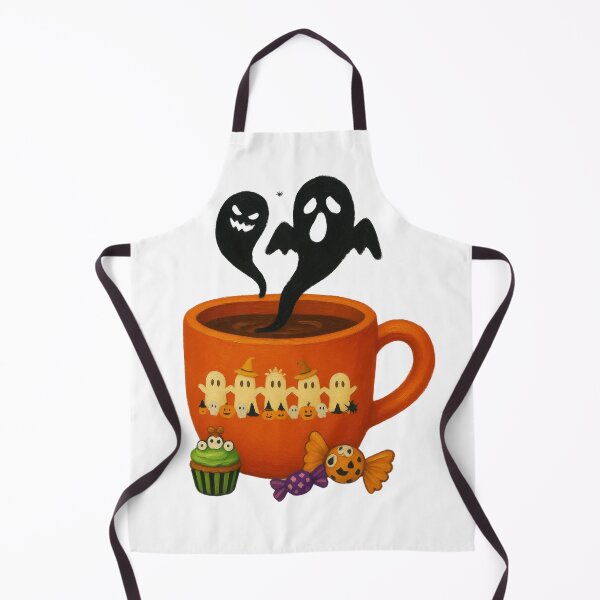 Item preview, Festive Halloween Hot Beverage Art With Cupcake And Candy designed and sold by VibranPalette.