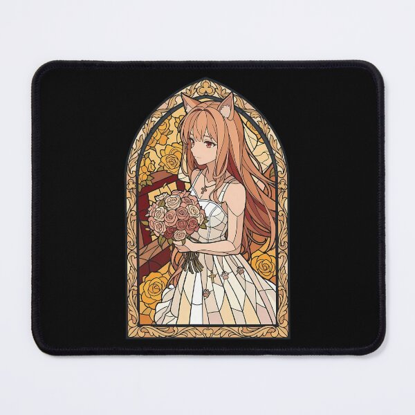 Item preview, Holo Spice and Wolf Golden Rose Stained Glass Portrait designed and sold by mildaclairmo.