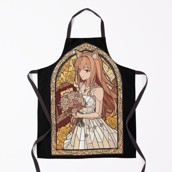 Item preview, Holo Spice and Wolf Golden Rose Stained Glass Portrait designed and sold by mildaclairmo.