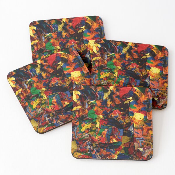 Item preview, Crumpled Color Explosion Abstract Art designed and sold by THE SPLATTERED HAUS BY SAGE BANKS.