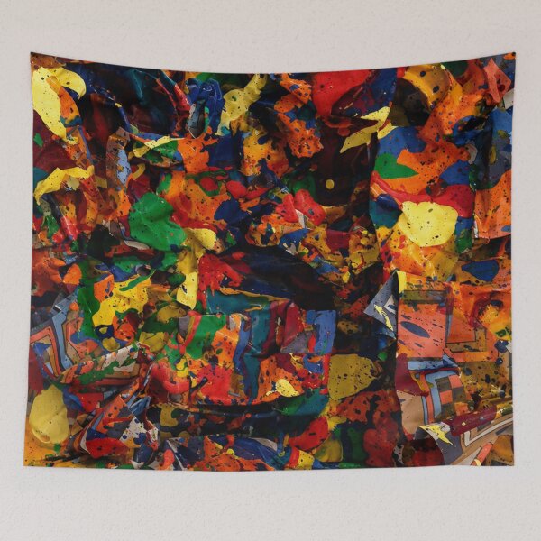 Item preview, Crumpled Color Explosion Abstract Art designed and sold by THE SPLATTERED HAUS BY SAGE BANKS.