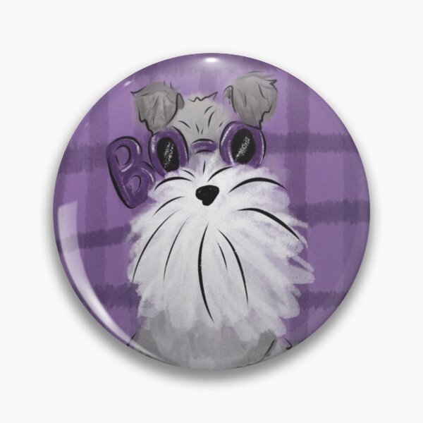 Item preview, Schnauzer wearing Boo glasses designed and sold by lovemydoggie.