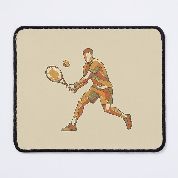 Item preview, Geometric Tennis Player Backhand Shot Low Poly Sports Art designed and sold by KiwiRider.
