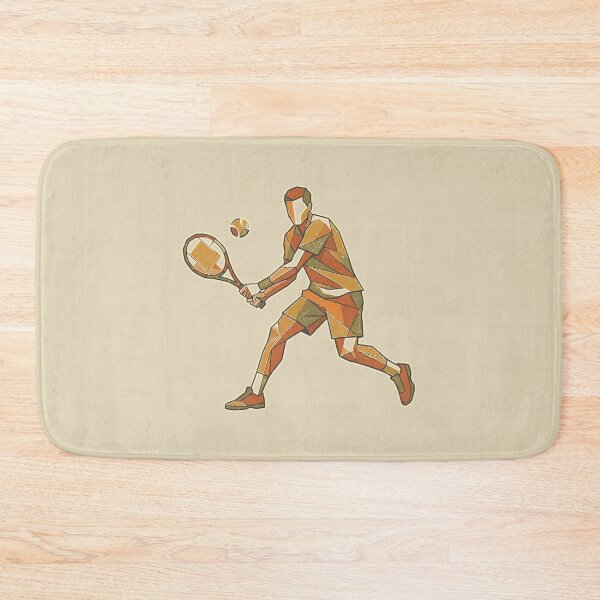 Item preview, Geometric Tennis Player Backhand Shot Low Poly Sports Art designed and sold by KiwiRider.
