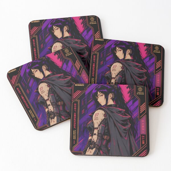 Item preview, Dark cyberpunk warrior – Retro anime fighter designed and sold by Apocalyptic Art Studio.