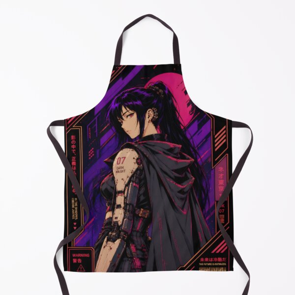 Item preview, Dark cyberpunk warrior – Retro anime fighter designed and sold by Apocalyptic Art Studio.