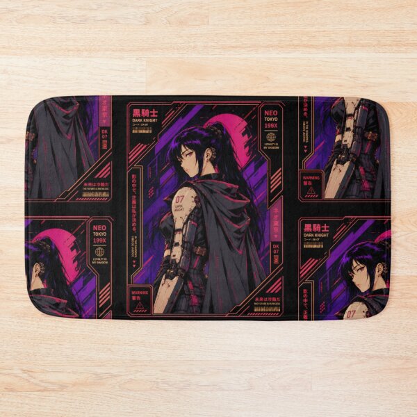 Item preview, Dark cyberpunk warrior – Retro anime fighter designed and sold by Apocalyptic Art Studio.