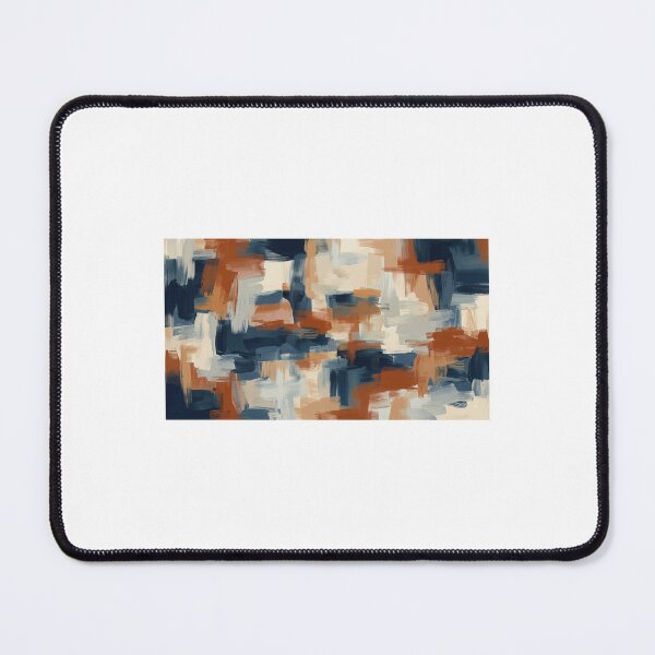 Item preview, Abstract Terracotta and Navy Brushstroke Oil Painting Background designed and sold by Ak-art-shop.