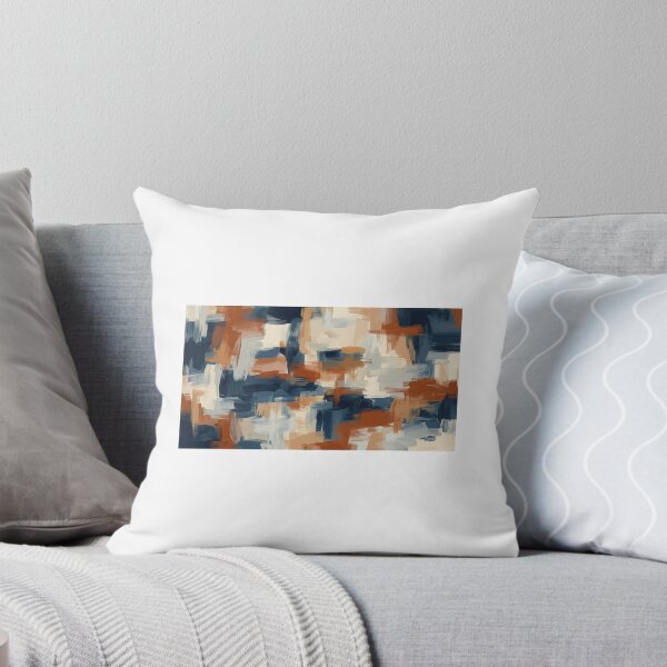 Item preview, Abstract Terracotta and Navy Brushstroke Oil Painting Background designed and sold by Ak-art-shop.