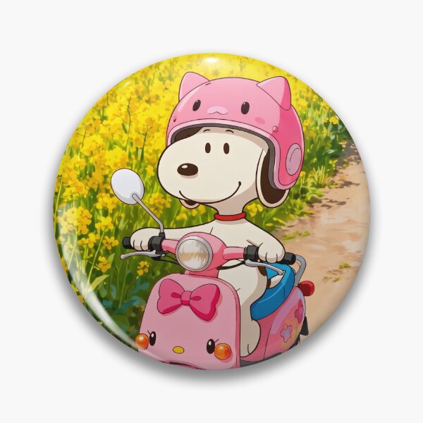 Item preview, Snoopy Pink Scooter Cheerful Whimsical Summer Days designed and sold by N0WUC1.