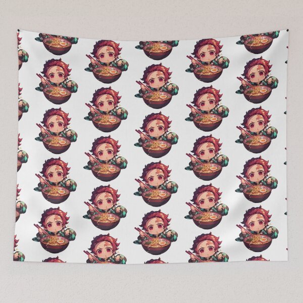Item preview, Tanjiro Kamado Demon Slayer Chibi Ramen Focused Noodle Feast designed and sold by mildaclairmo.