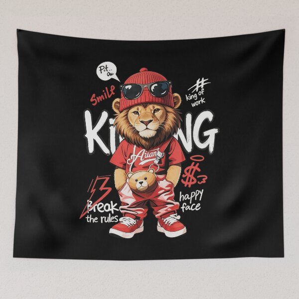 Item preview, Break The Rules: Urban Streetwear Lion | Cool Hip Hop Graphic designed and sold by limos.