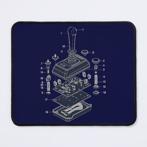 Item preview, Retro Arcade Controller Anatomy - Gamer Blueprint Schematic designed and sold by The Blueprint Archive.