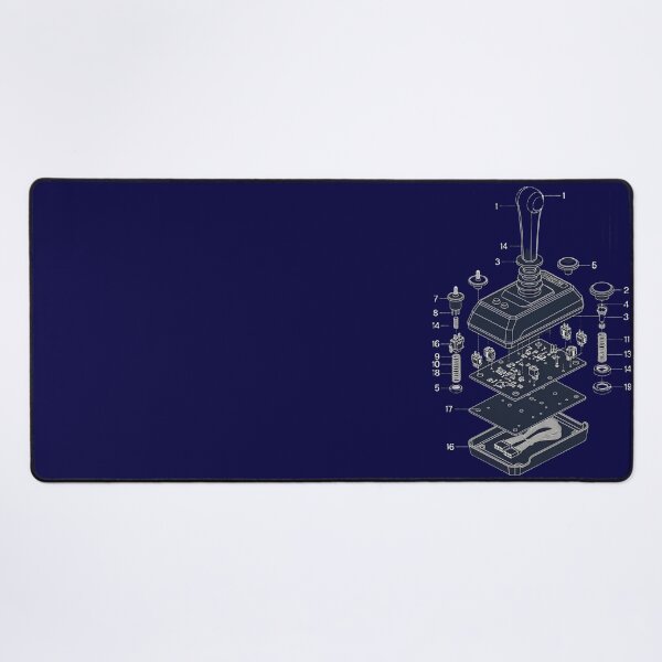 Item preview, Retro Arcade Controller Anatomy - Gamer Blueprint Schematic designed and sold by The Blueprint Archive.