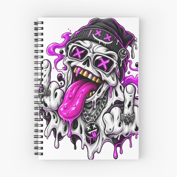 Item preview, Neon Melting Skull designed and sold by VYBORA Studio.