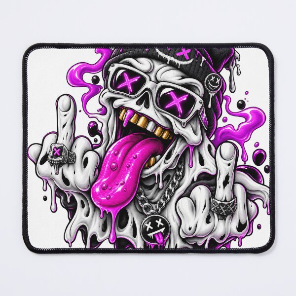 Item preview, Neon Melting Skull designed and sold by VYBORA Studio.