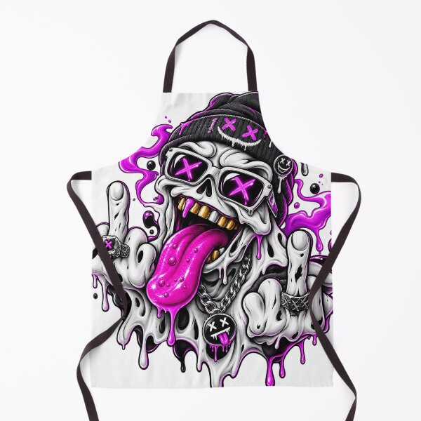 Item preview, Neon Melting Skull designed and sold by VYBORA Studio.