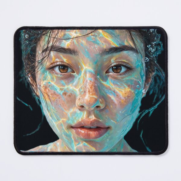 Item preview, Underwater Dream - Acrylic Painting Turquoise Water Light Portrait designed and sold by Surviving Monday Club.