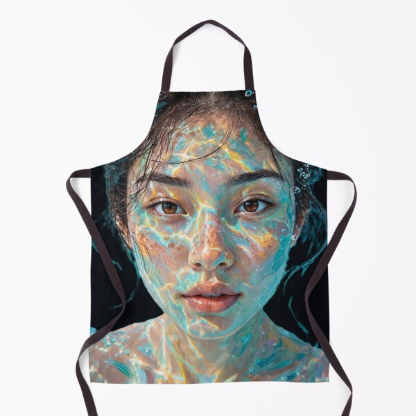 Item preview, Underwater Dream - Acrylic Painting Turquoise Water Light Portrait designed and sold by Surviving Monday Club.