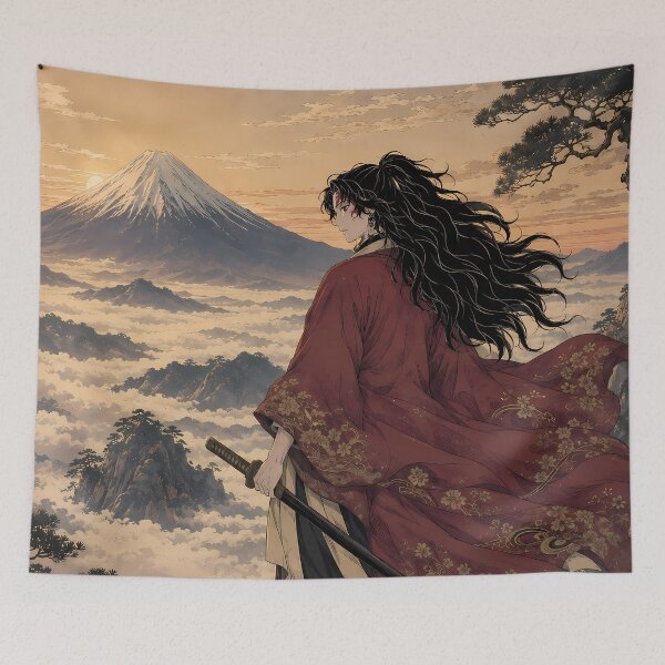 Item preview, Yoriichi Tsugikuni Demon Slayer Mount Fuji Sunrise designed and sold by mildaclairmo.