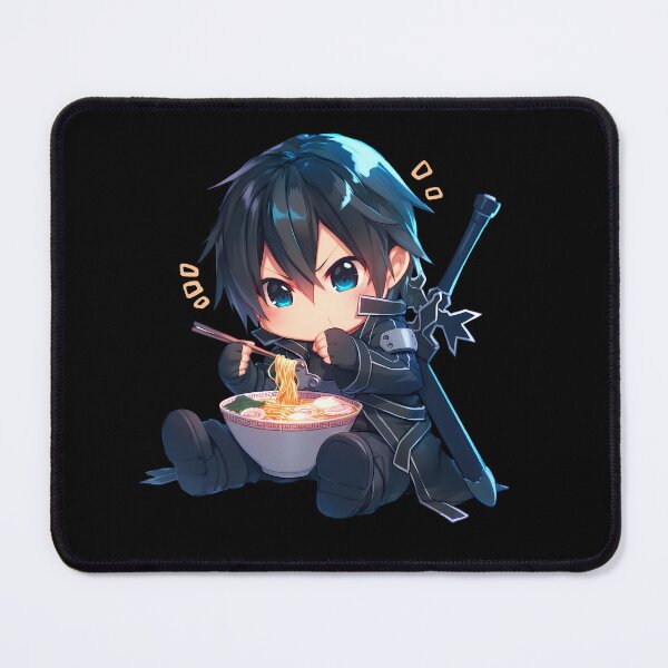 Item preview, Kirito Sword Art Online Kawaii Ramen Chibi Noodle Quest designed and sold by mildaclairmo.
