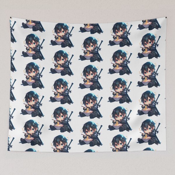 Item preview, Kirito Sword Art Online Kawaii Ramen Chibi Noodle Quest designed and sold by mildaclairmo.