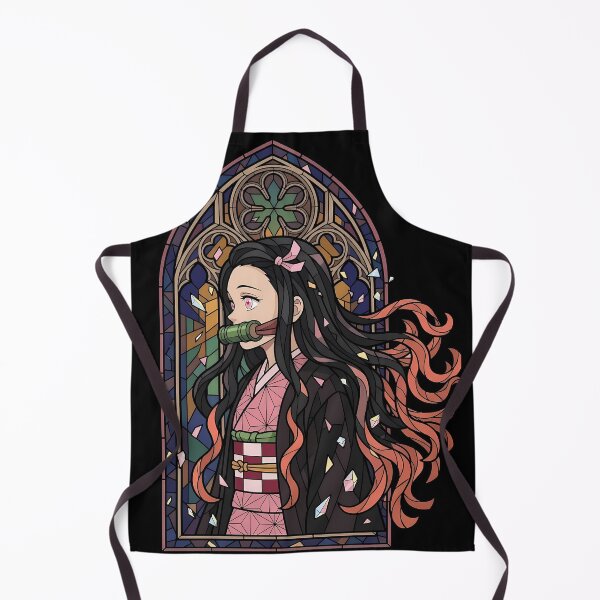 Item preview, Nezuko Kamado Demon Slayer Gothic Stained Glass Window Portrait designed and sold by mildaclairmo.