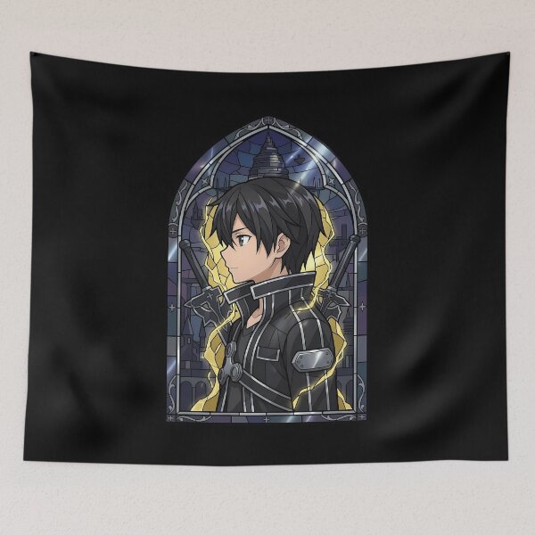 Item preview, Kirito Sword Art Online Dark Stained Glass Hero designed and sold by mildaclairmo.