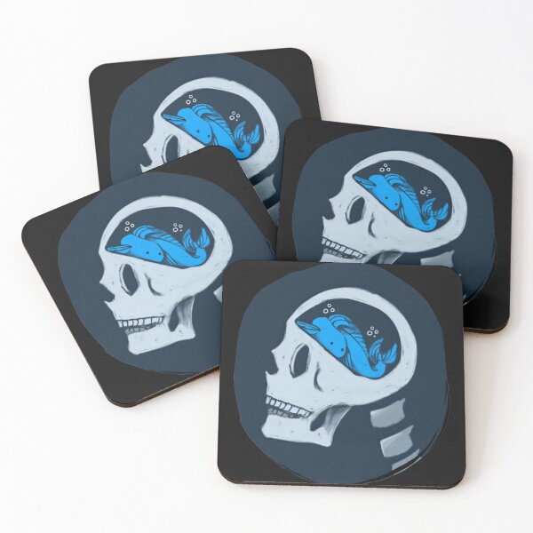 Item preview, Fish Inside Skull Surreal Art Cute designed and sold by RicBeastLab.