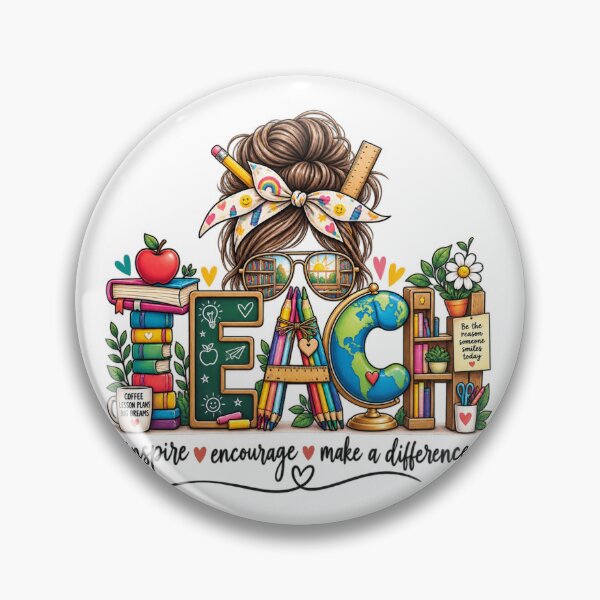Item preview, Teach with Love Teacher Pencil & Daisy Design designed and sold by DijaMar.