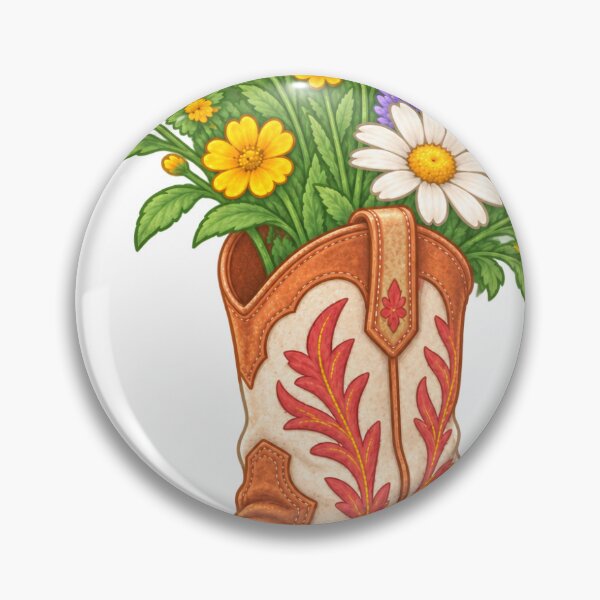 Item preview, Floral Cowboy Boot Wildflower Bouquet Western Design designed and sold by zan-mf.