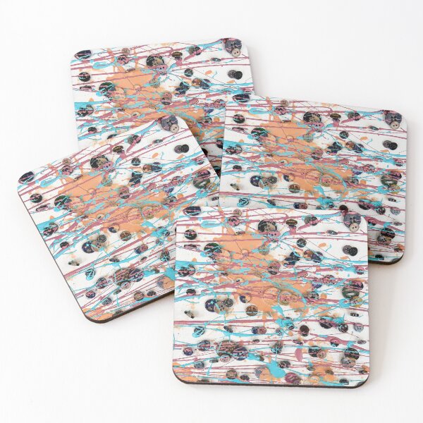 Item preview, Button Field Pastel Paint Drizzle Art designed and sold by THE SPLATTERED HAUS BY SAGE BANKS.