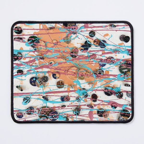 Item preview, Button Field Pastel Paint Drizzle Art designed and sold by THE SPLATTERED HAUS BY SAGE BANKS.