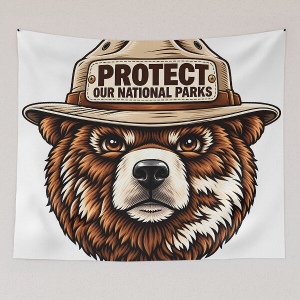 Item preview, Protect Our National Parks – Bear Wildlife Conservation Design designed and sold by WAUZ.
