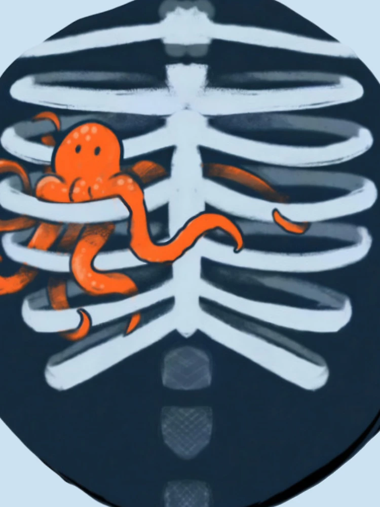 Thumbnail 4 of 4, iPhone Case, Octopus Ribcage Heart Surreal designed and sold by RicBeastLab.