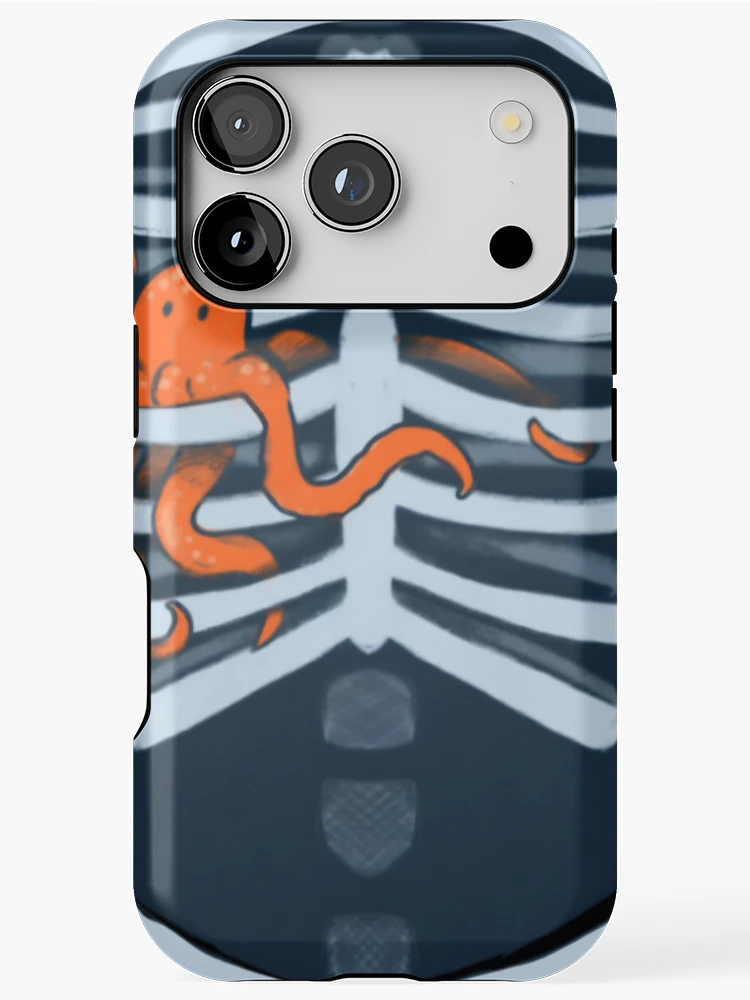 Thumbnail 1 of 4, iPhone Case, Octopus Ribcage Heart Surreal designed and sold by RicBeastLab.