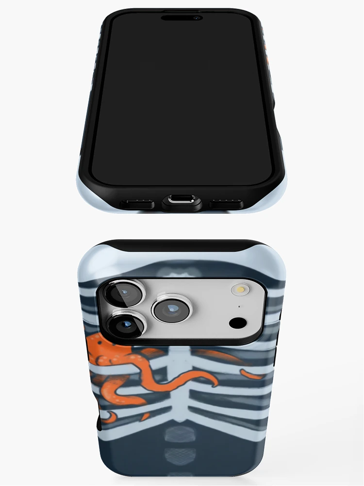 Thumbnail 3 of 4, iPhone Case, Octopus Ribcage Heart Surreal designed and sold by RicBeastLab.
