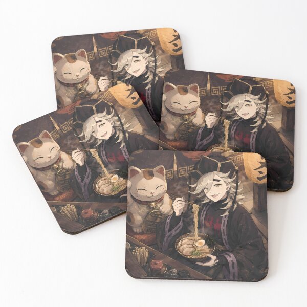 Item preview, Douma Demon Slayer Ramen Shop Lucky Cat Evening designed and sold by mildaclairmo.