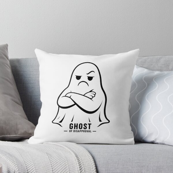 Item preview, Ghost of Disapproval – Minimal Grumpy Ghost Line Art designed and sold by Abidel.