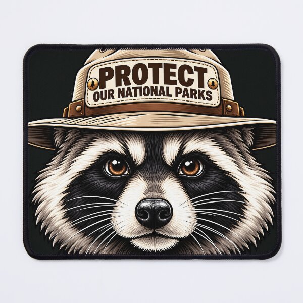 Item preview, Protect Our National Parks – Raccoon Nature Conservation Design designed and sold by WAUZ.