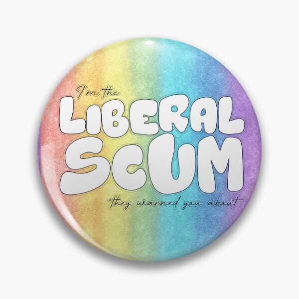 Item preview, I'm the Liberal Scum | Rainbow Background Art | Bold Political Statement Print designed and sold by RareSquareBearArts.