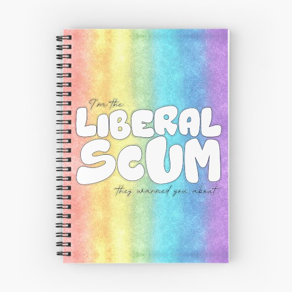 Item preview, I'm the Liberal Scum | Rainbow Background Art | Bold Political Statement Print designed and sold by RareSquareBearArts.