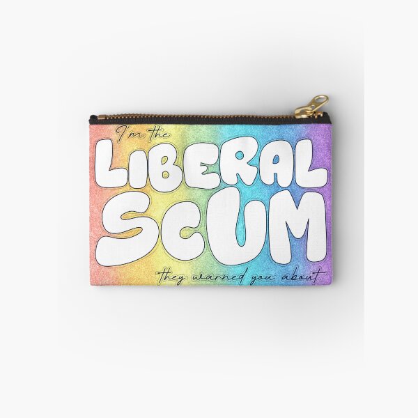 Item preview, I'm the Liberal Scum | Rainbow Background Art | Bold Political Statement Print designed and sold by RareSquareBearArts.